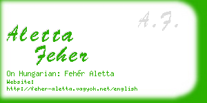 aletta feher business card
